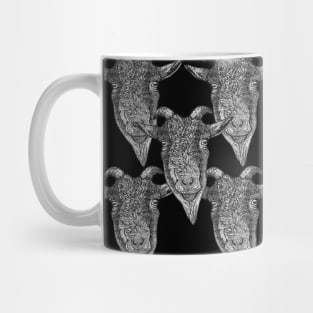 Satanic black and white goats Mug